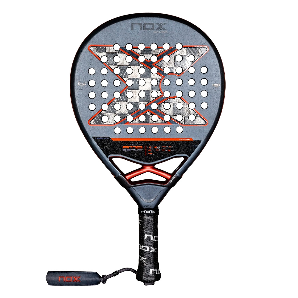Nox AT10 signature padel racket — pro-level model at London Premier Padel P1